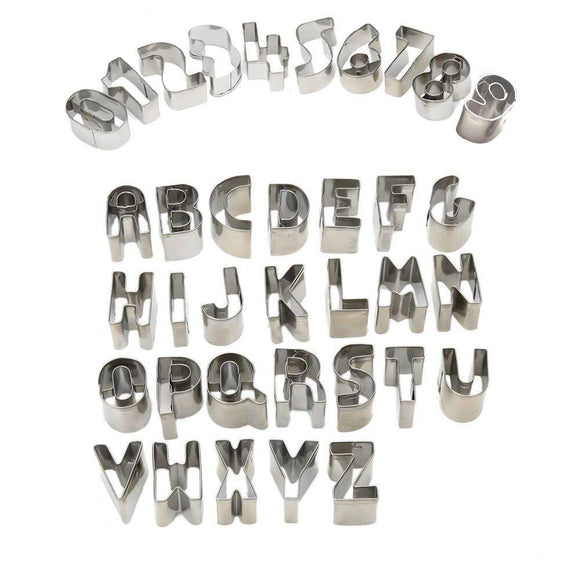 STAINLESS STEEL ALPHABET / NUMBER COOKIES CUTTER