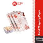 FOOD WRAPPING PAPER PRINTED 38X28CM 100PCS