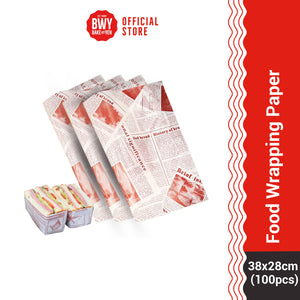 FOOD WRAPPING PAPER PRINTED 38X28CM 100PCS