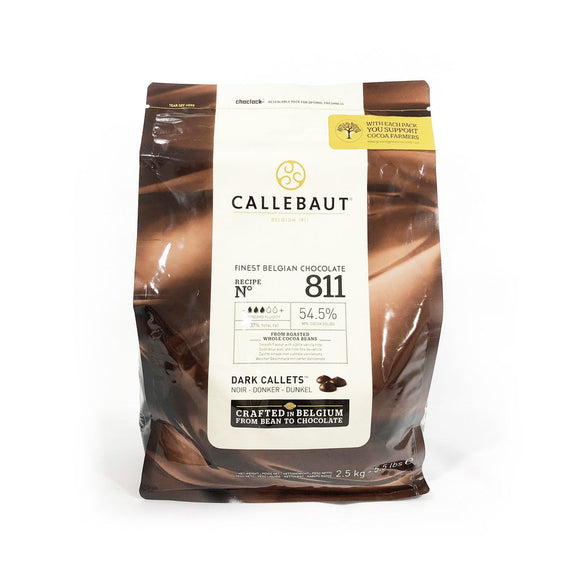 Callebaut Dark Chocolate Callets - 811 - 2.5kg (5.5lbs)