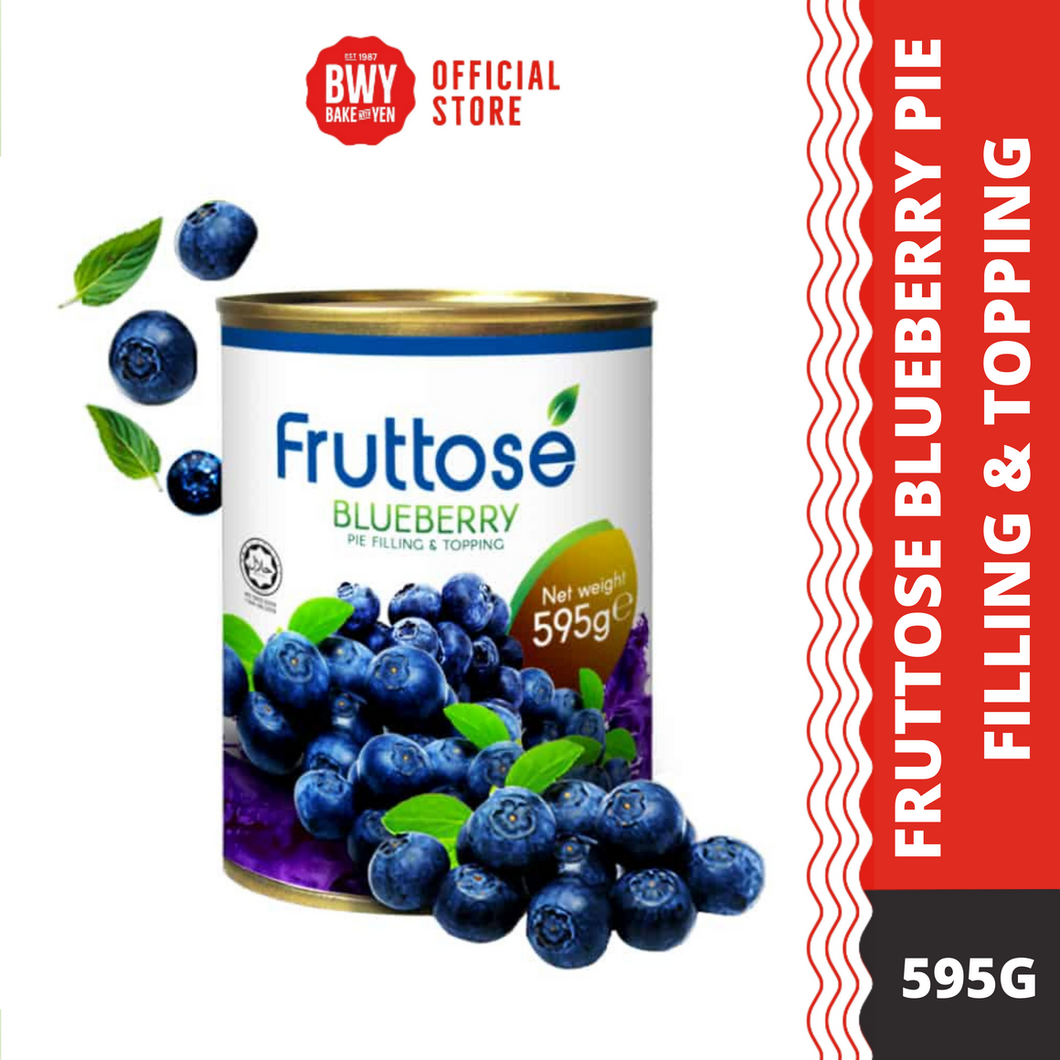 Fruttose Blueberry Pie Filling And Topping 595g